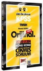 Yargı 2026 KPSS Lise Ön Lisans Tarih Orijinal Çıkmış Sorular 2010-2024 Çözümlü Yargı Yayınları