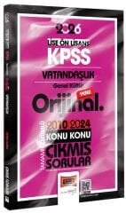 Yargı 2026 KPSS Lise Ön Lisans Vatandaşlık Orijinal Çıkmış Sorular 2010-2024 Çözümlü Yargı Yayınları