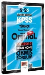 Yargı 2026 KPSS Lise Ön Lisans Türkçe Orijinal Çıkmış Sorular 2010-2024 Çözümlü Yargı Yayınları