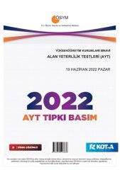 Kota 2022 YKS AYT Tıpkı Basım Çıkmış Sorular Kota Yayınları