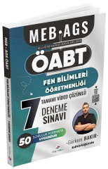 Dizgi Kitap ÖABT MEB-AGS Fen Bilimleri Öğretmenliği 7 Deneme Çözümlü - Görkem Bakır Dizgi Kitap