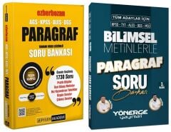 Pegem + Yönerge 2026 KPSS MEB-AGS ALES DGS Ezberbozan + Bilimsel Metinlerle Paragraf Soru Bankası 2 li Set Pegem Akademi + Yönerge Yayınları
