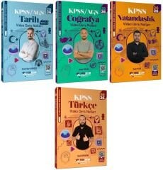 Yediiklim 2026 KPSS Türkçe + Tarih + Coğrafya + Vatandaşlık Atölye Video Ders Notları 4 lü Set Yediiklim Yayınları
