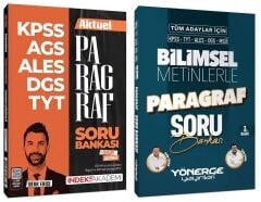 İndeks + Yönerge 2026 KPSS MEB-AGS ALES DGS TYT Aktüel + Bilimsel Metinlerle Paragraf Soru Bankası 2 li Set - Berk Ekici İndeks Akademi + Yönerge Yayıncılık