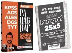 İndeks + Yönerge 2026 KPSS MEB-AGS ALES DGS TYT Aktüel Paragraf Soru Bankası + 5 Deneme 2 li Set - Berk Ekici İndeks Akademi + Yönerge Yayıncılık