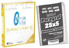 Üç Dört Beş + Yönerge 2026 YKS TYT AYT KPSS Sıfır Risk Paragraf Soru Bankası + 5  Deneme 2 li Set - Hamza Kaya Üç Dört Beş + Yönerge Yayınları