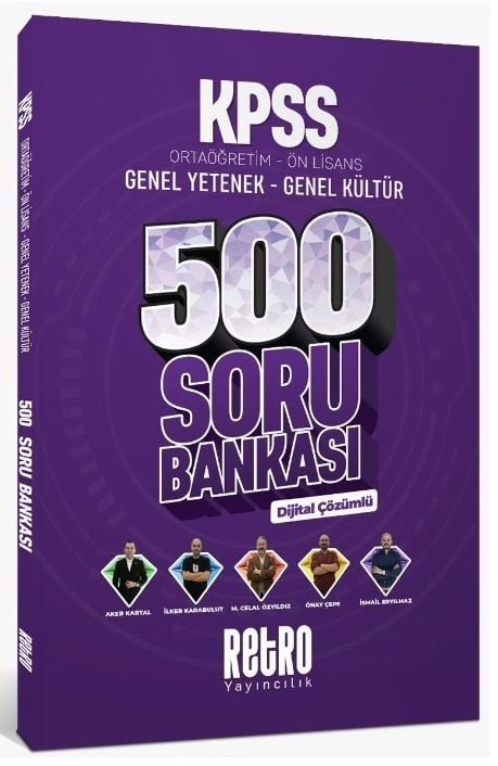 Retro 2026 KPSS Lise Ortaöğretim Ön Lisans 500 Soru Bankası Dijital Çözümlü Retro Yayıncılık