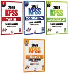 Tekrar Akademi 2026 KPSS Tarih + Coğrafya + Vatandaşlık + Türkçe Soru Bankası 4 lü Set Tekrar Akademi Yayınları