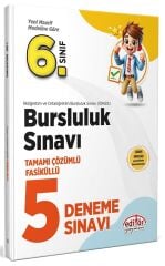 Editör 6. Sınıf İOKBS Bursluluk Sınavı 5 Deneme Çözümlü Editör Yayınları