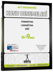 Barış YKS AYT Matematik Fonksiyon, Logaritma ve Dizi Konu Denemeleri - Barış Çelenk Barış Yayınları