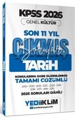 Yediiklim 2026 KPSS Tarih Çıkmış Sorular Son 11 Yıl Konularına Göre Çözümlü Yediiklim Yayınları