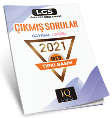 IQ Yayınları 8. Sınıf LGS 2021 Sayısal Sözel Çıkmış Sorular Tıpkı Basım IQ Yayınları