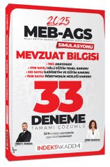 SÜPER FİYAT - İndeks Akademi 2025 MEB-AGS Simülasyonu Mevzuat Bilgisi 33 Deneme Çözümlü - Emrah Vahap Özkaraca, Zeynep Salman İçli İndeks Akademi Yayıncılık