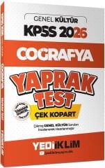 Yediiklim 2026 KPSS Coğrafya Yaprak Test Yediiklim Yayınları