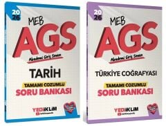 Yediiklim 2026 MEB-AGS Tarih + Türkiye Coğrafyası Soru Bankası 2 li Set Yediiklim Yayınları