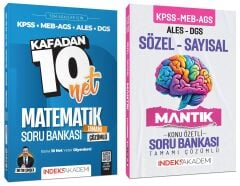 İndeks Akademi 2026 KPSS MEB-AGS ALES DGS Matematik Kafadan 10 Net + Sözel-Sayısal Mantık Soru Bankası 2 li Set - Metin Şimşek İndeks Akademi Yayıncılık