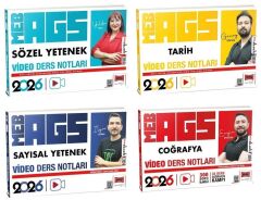 Yargı 2026 MEB-AGS Sözel + Sayısal Yetenek + Tarih + Coğrafya Video Ders Notları 4 lü Set Yargı Yayınları
