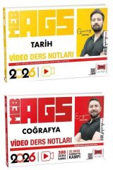 Yargı 2026 MEB-AGS Tarih + Coğrafya Video Ders Notları 2 li Set Yargı Yayınları