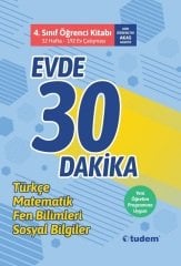 Tudem 4. Sınıf Evde 30 Dakika Öğrenci Kitabı Tudem Yayınları