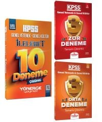 Yönerge KPSS Genel Yetenek Genel Kültür 10+3+3 Deneme 3 lü Set Yönerge Yayınları