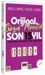 Yargı 2026 KPSS MEB-AGS ALES DGS Sözel Mantık Orijinal Çıkmış Sorular Son 15 Yıl Çözümlü Yargı Yayınları