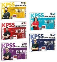 Yargı 2026 KPSS Genel Yetenek Genel Kültür Video Ders Notları 5 li Set Yargı Yayınları