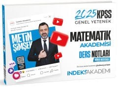 SÜPER FİYAT - İndeks Akademi 2025 KPSS Matematik Akademisi Video Ders Notları - Metin Şimşek İndeks Akademi Yayıncılık