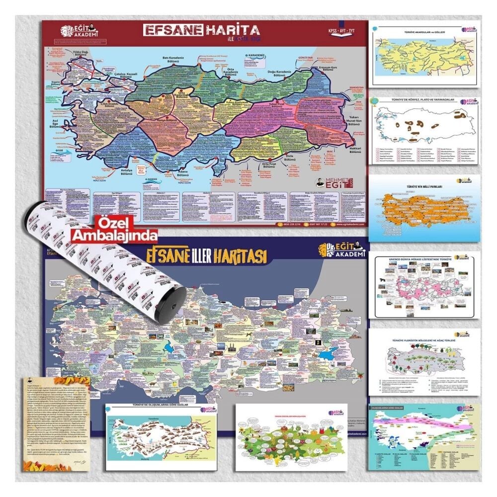 Eğit Akademi 2026 KPSS TYT AYT Efsane 10 lu Harita Seti - Mehmet Eğit Eğit Akademi