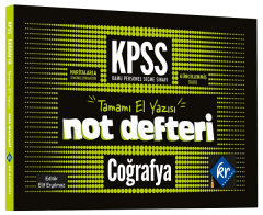 KR Akademi KPSS Coğrafya El Yazısı Not Defteri KR Akademi Yayınları