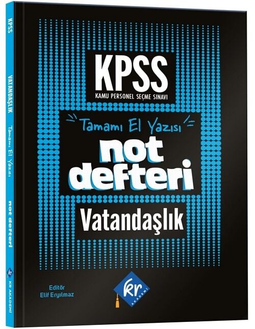 KR Akademi KPSS Vatandaşlık El Yazısı Not Defteri KR Akademi Yayınları