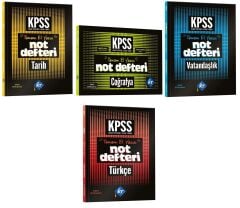 KR Akademi KPSS Türkçe+Tarih+Coğrafya+Vatandaşlık El Yazısı Not Defteri 4 lü Set KR Akademi Yayınları