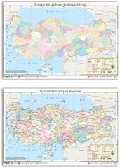 Ankara Yayıncılık Türkiye Mülki İdare Haritası Yazılabilir Silinebilir Ankara Yayıncılık