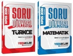 Yediiklim 2026 KPSS Türkçe + Matematik Soru Dünyası Soru Bankası 2 li Set Yediiklim Yayınları