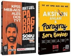 SÜPER FİYAT - Yargı + İndeks TYT KPSS MEB-AGS ALES DGS Paragraf Aksiyon Soru Bankası 2 li Set Yargı + İndeks Akademi Yayınları