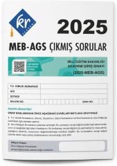 KR Akademi MEB-AGS 2025 Sınavı Çıkmış Sorular Tıpkı Basım KR Akademi Yayınları