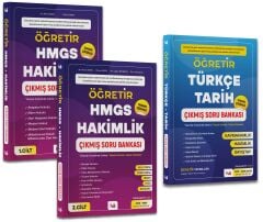 Öğretir Kaymakamlık HMGS Hakimlik + Türkçe + Tarih Çıkmış Soru Bankası 2 li Set Öğretir Yayınları