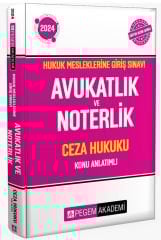 Pegem 2024 HMGS Avukatlık ve Noterlik Ceza Hukuku Konu Anlatımlı Pegem Akademi Yayınları