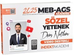 SÜPER FİYAT - İndeks Akademi 2025 MEB-AGS Akademisi Sözel Yetenek Video Ders Notları - Berk Ekici İndeks Akademi Yayıncılık