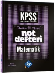 KR Akademi KPSS Matematik El Yazısı Not Defteri KR Akademi Yayınları