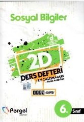 Pergel 6. Sınıf Sosyal Bilgiler 2D Ders Defteri Pergel Yayınları