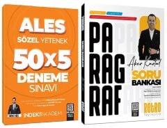 Retro + İndeks ALES Paragraf Soru Bankası + Sözel Yetenek 5 Deneme 2 li Set - Aker Kartal Retro + İndeks Akademi Yayıncılık