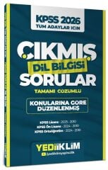 Yediiklim 2026 KPSS Dil Bilgisi Çıkmış Sorular Konularına Göre Çözümlü Yediiklim Yayınları