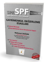 Pelikan SPK SPF 1014 Gayrimenkul Değerleme Esasları Konu Anlatımlı Soru Bankası Pelikan Yayınevi