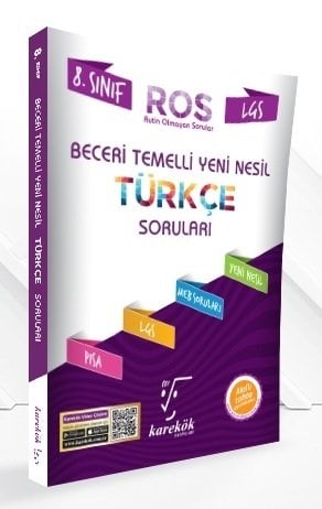 Karekök LGS 8. Sınıf Türkçe Beceri Temelli Yeni Nesil Sorular ROS Karekök Yayınları