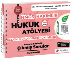 Dizgi Kitap 2025 Hukuk Atölyesi HMGS Hakimlik Ceza Hukuku Genel Hükümler Çıkmış Sorular Çözümlü - Murat Soylu Dizgi Kitap