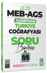 SÜPER FİYAT - İndeks Akademi 2025 MEB-AGS Algoritması Türkiye Coğrafyası Soru Bankası Çözümlü - Alican Demir İndeks Akademi Yayıncılık