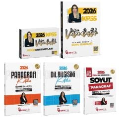 Hoca Kafası 2026 KPSS Vatandaşlık + Paragraf + Dil Bilgisi Video Ders Notları + Soru Bankası 5 li Set - Esra Özkan Karaoğlu, Öznur Saat Yıldırım Hoca Kafası Yayınları