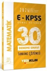 Yediiklim 2026 EKPSS Matematik 30 Deneme Çözümlü Yediiklim Yayınları