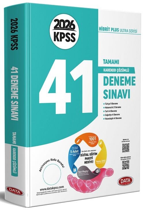 Data 2026 KPSS Genel Yetenek Genel Kültür Ultra 41 Deneme Çözümlü Data Yayınları