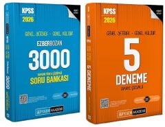 Pegem 2026 KPSS Genel Yetenek Genel Kültür EZBERBOZAN 3000 Soru Bankası + 5 Deneme 2 li Set Pegem Akademi Yayınları